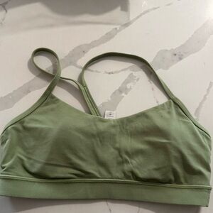 Green racer back lulu sports bra